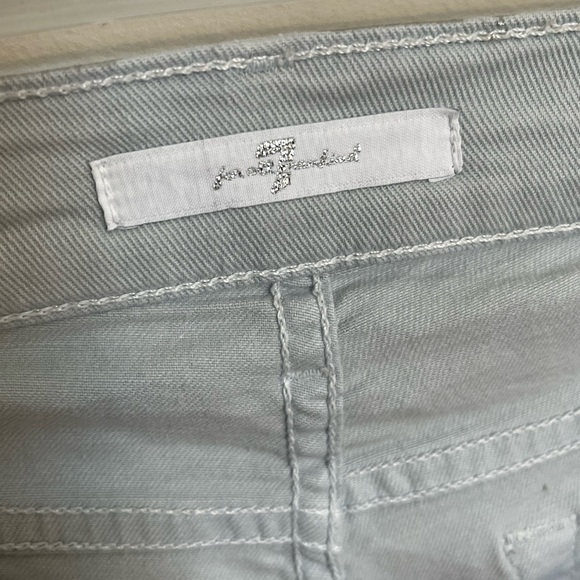 7 For All Mankind Metallic Skinny Foil Print Jeans - Picture 3 of 9